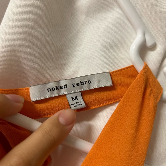 Orange Racerback Ruffleback Blouse - Picture 5 of 5